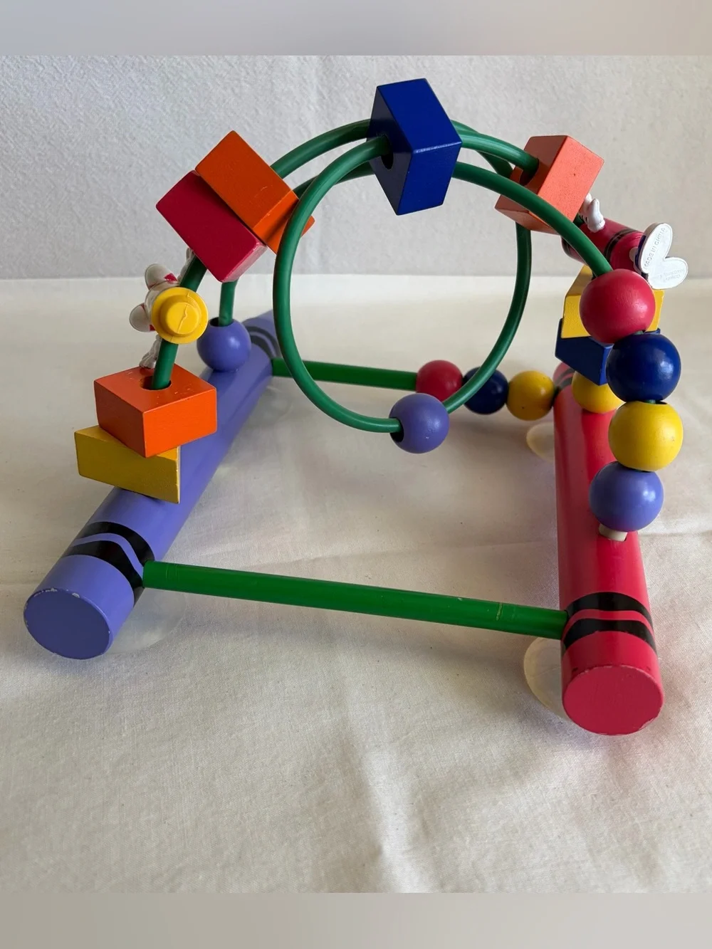 Vintage 2003 Crayola Crayon Bead Maze toddler Toy